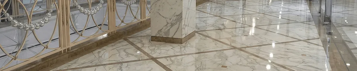 Beautiful marble floor professionally installed in South Bend, IN