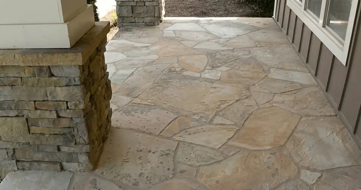 House entrance with professionally installed stone flooring in South Bend IN